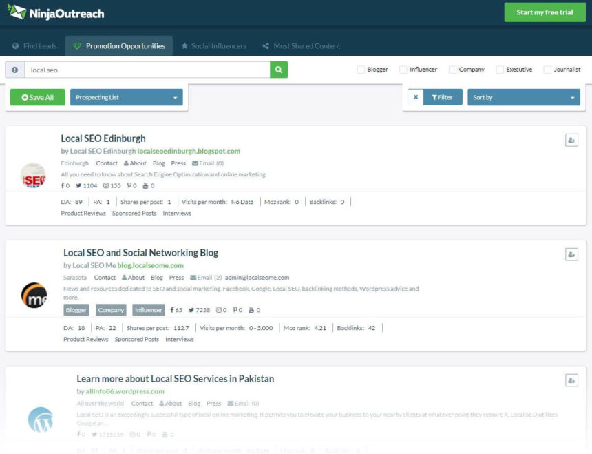 Ninjaoutreach Screenshot