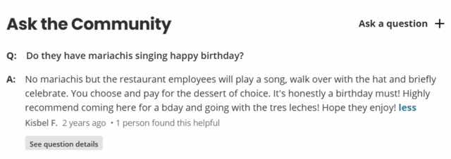 Yelp Business Reviews Ask The Community